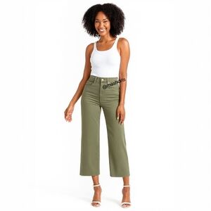 NWT 7 For All Mankind Alexa Vintage High Waist Wide Leg Cropped Jeans - Size 24